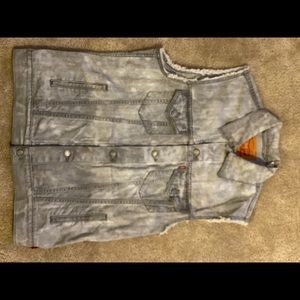 Levi grey denim vest